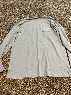 ivory ella Light Blue Long Sleeve Pocket Tee